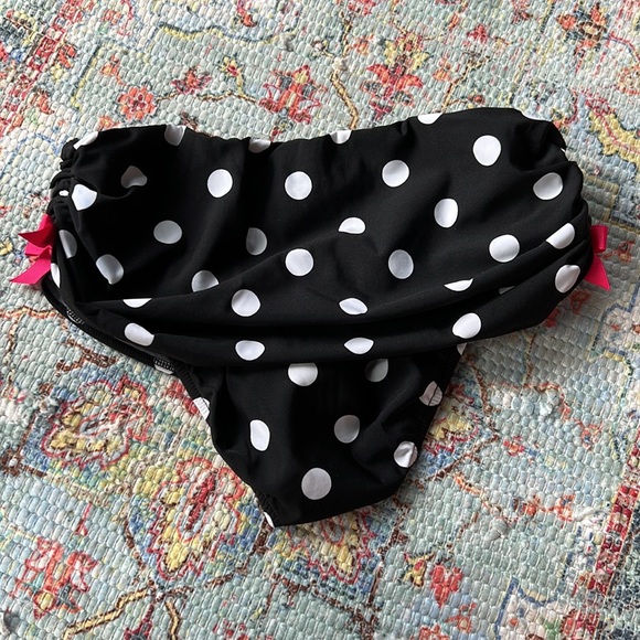 VENUS Marilyn Polka Dot Bikini Bottom Black & White Pink Size 12 - Picture 8 of 10